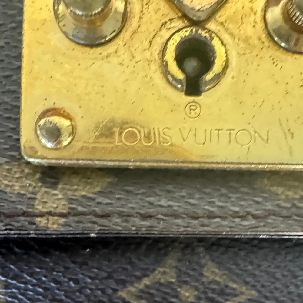 Louis Vuitton Black and Brown Monogram Satchel - Picture 9 of 13